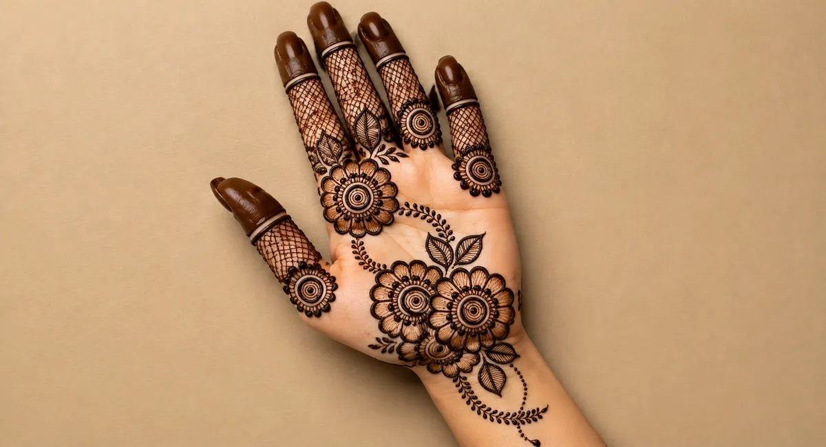Bracelet Cuff with Palm Accent