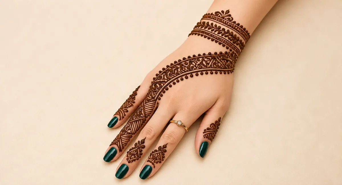 Bracelet Cuff with Palm Accent